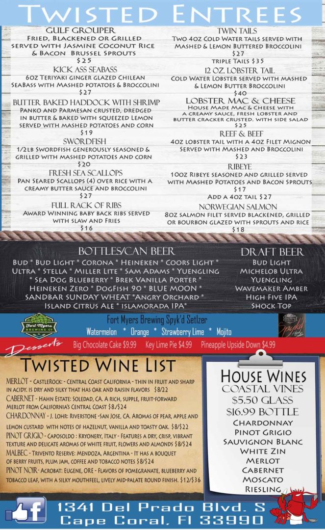 Menu2 Twisted Lobster